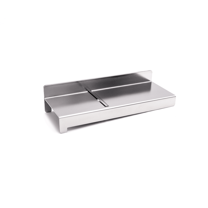 Heavy-duty bladeless stainless steel soap planer that never needs blade replacement. It evenly smoothes out surfaces, produces sample slices, creates design elements or faceted look like gemstones.