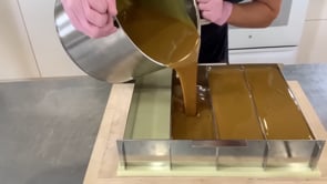 heavy-duty compact versatile collapsible stainless steel multiple-loaf soap mold in action