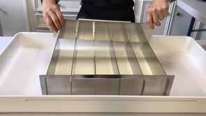 heavy-duty compact versatile collapsible stainless steel multiple-loaf soap mold in action