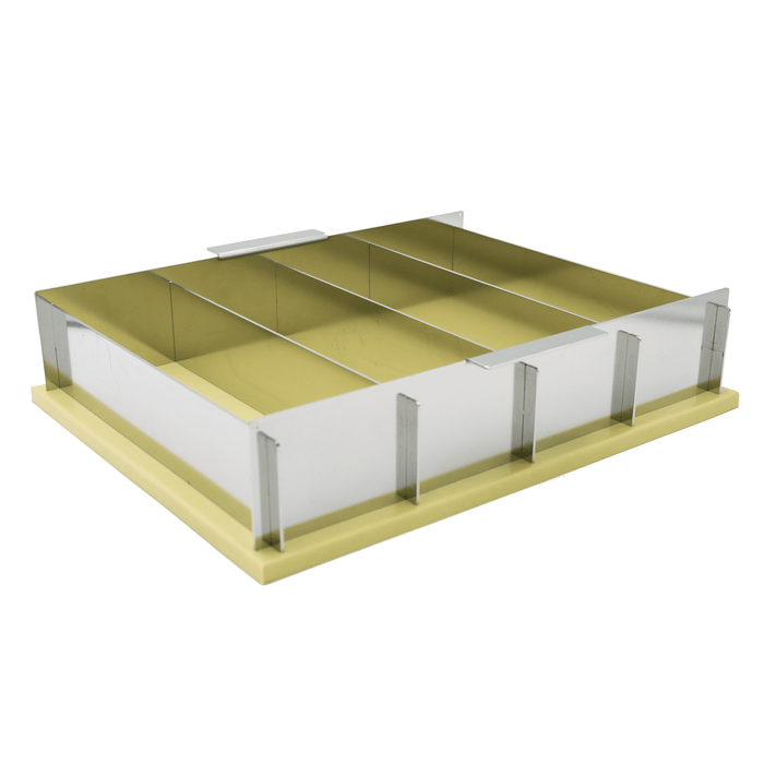 heavy-duty compact versatile collapsible stainless steel multiple-loaf soap mold