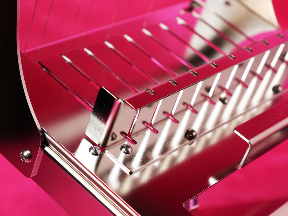 Heavy-duty medical-grade multiple-bar stainless steel soap cutter. Electropolishing shiny surface.