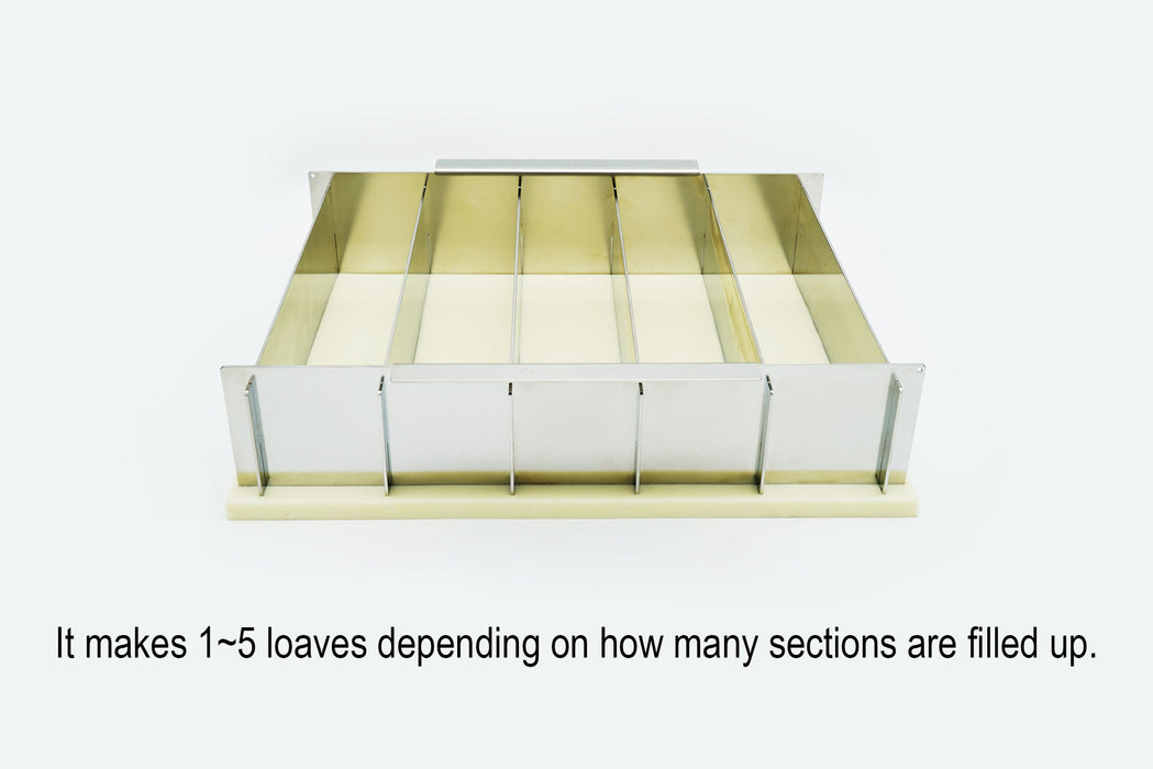 heavy-duty compact versatile collapsible stainless steel multiple-loaf soap mold