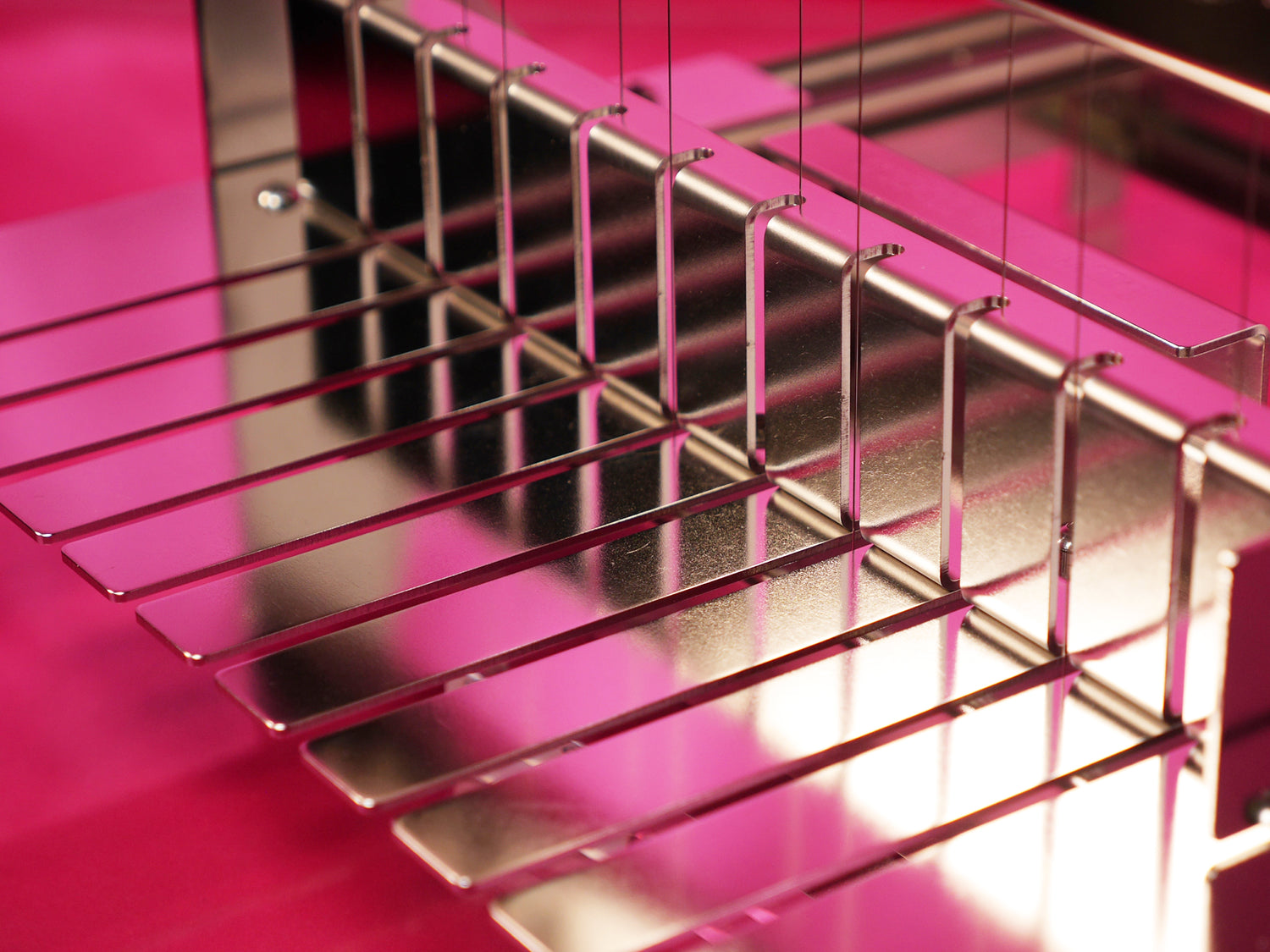 Heavy-duty medical-grade multiple-bar stainless steel soap cutter with beautiful electropolishing shiny finish.